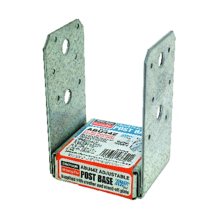 Simpson Strong-Tie Simpson Strong-Tie ZMax 5.5 in. H X 3.56 in. W 16 Ga. Galvanized Steel Post Base ABU44Z